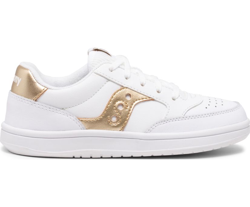 Saucony Jazz Court Sneakers Barn Vita Guld | Sverige 659YXF